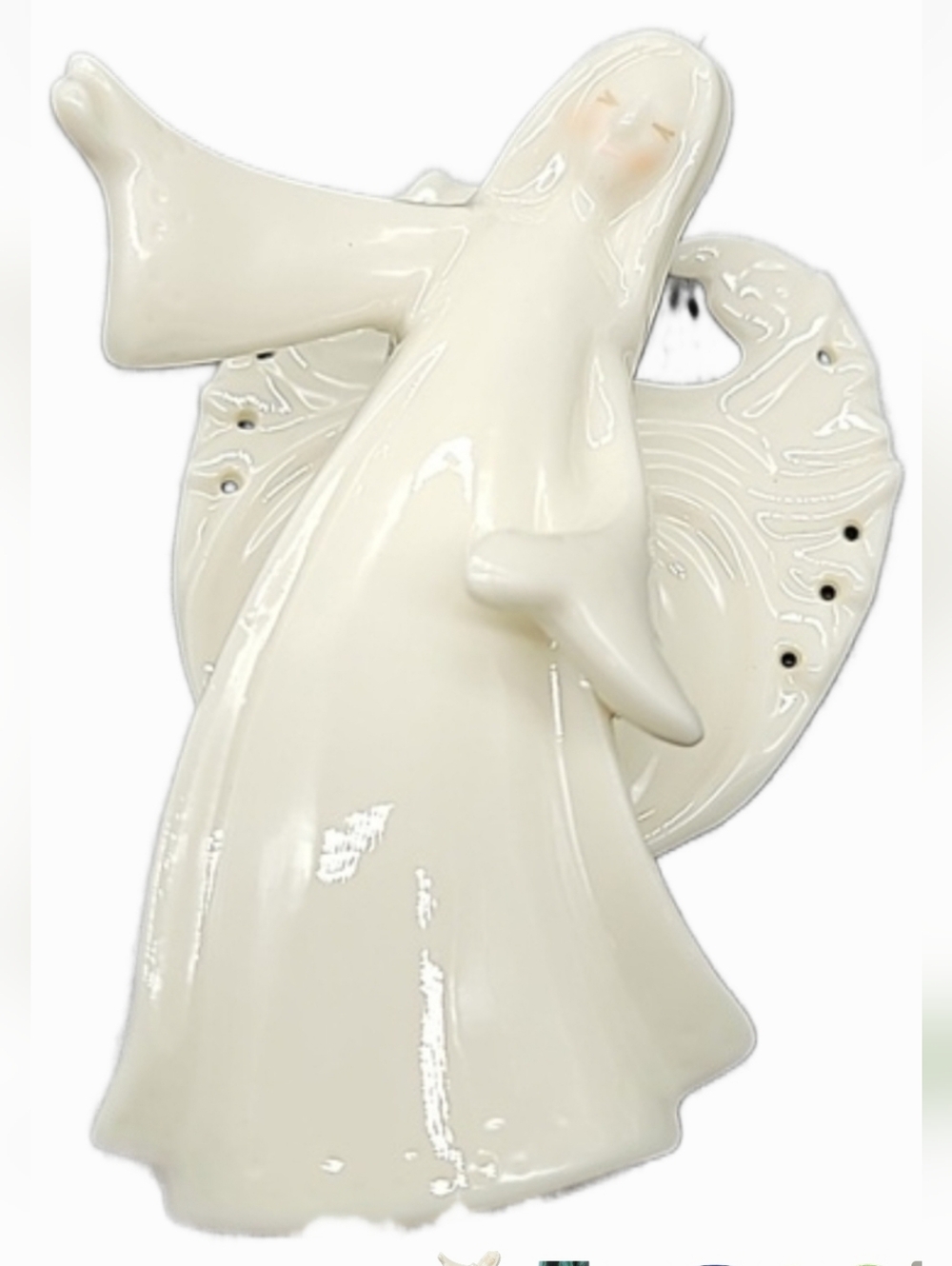 Set of 3 Porcelain Angel Ornaments Vintage Russ